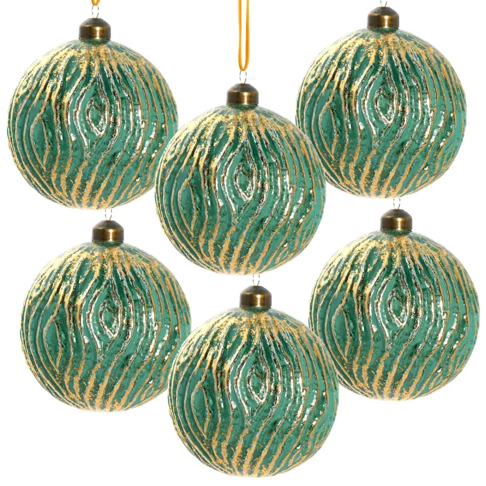 Christmas Ball Glass Decorative Hanging Ball Christmas Tree Ornaments Holiday Party Decorations