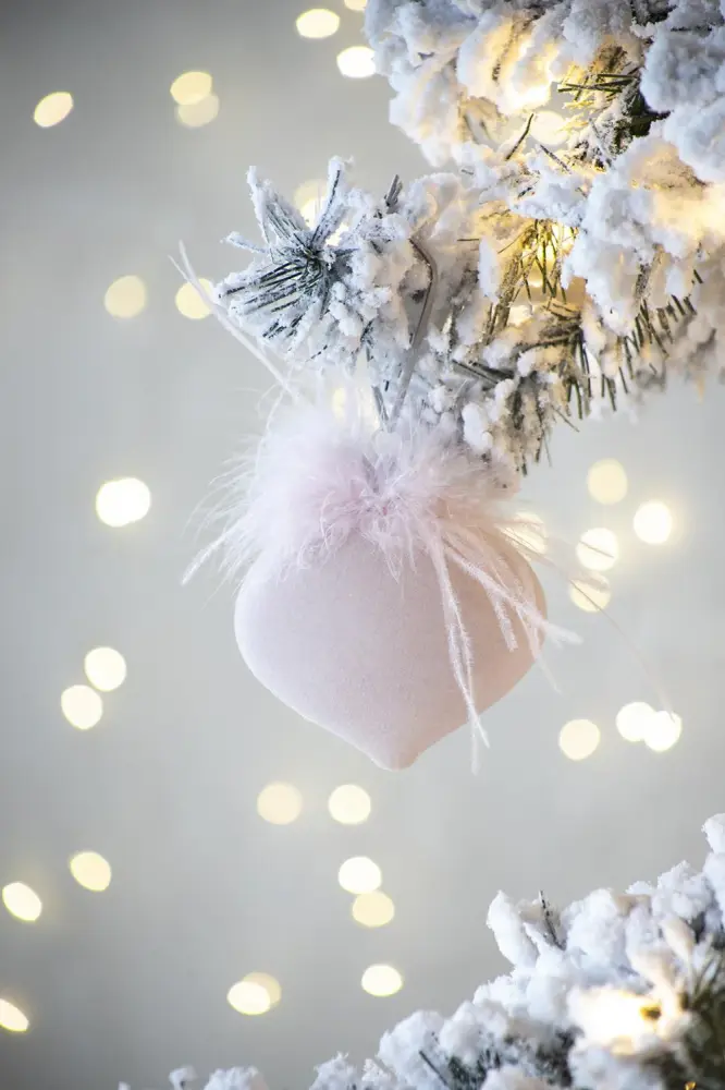 Christmas Ball Ornaments, Glass Decorative Hanging Ball Christmas Tree Ornaments Holiday Party Decorations adjust 6) - Pink