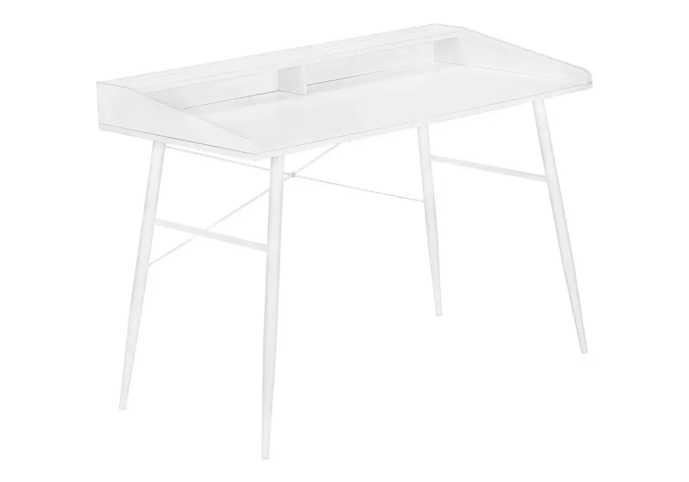 Computer Desk Home Office, Laptop Storage Shelves, Contemporary & Minimalist