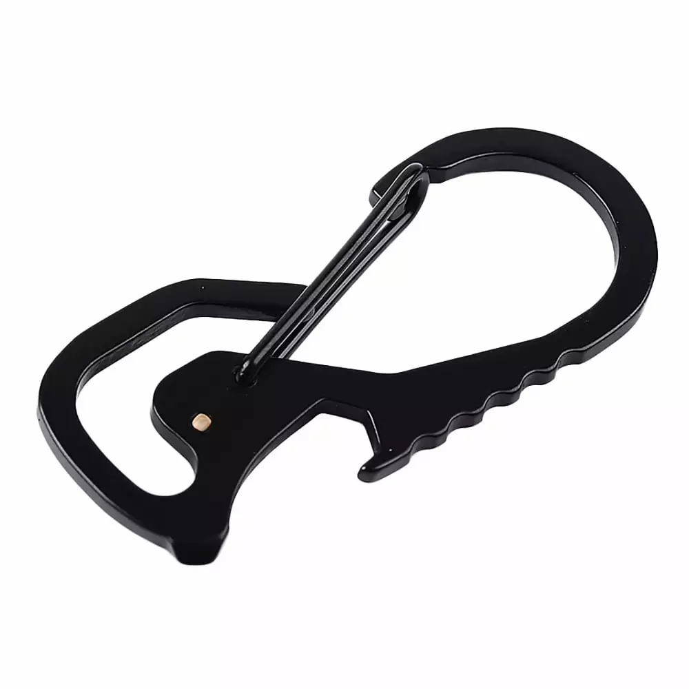 SIfdSeng Youth Yak Tracks Portable Stainless Buckle Carabiner Keychain Key Ring Clip Hook Bottle Opener One
