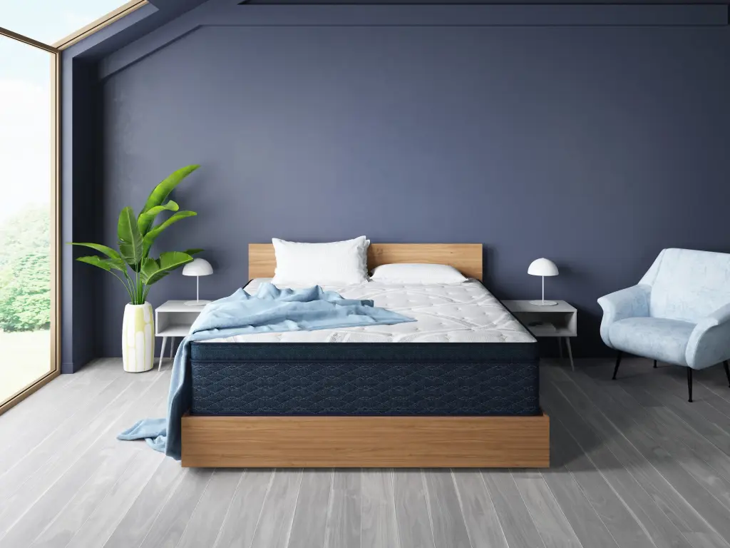 Restonic Easecare Hybrid Cosmorest Euro Top Full Size Mattress Grey Mix Steel Coil Support restonic mattress