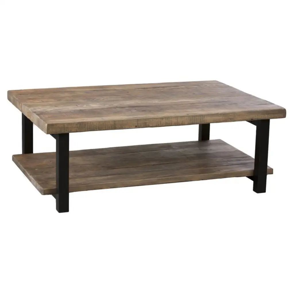 Bowery Hill 48 Inch Metal and Wood Coffee Table
