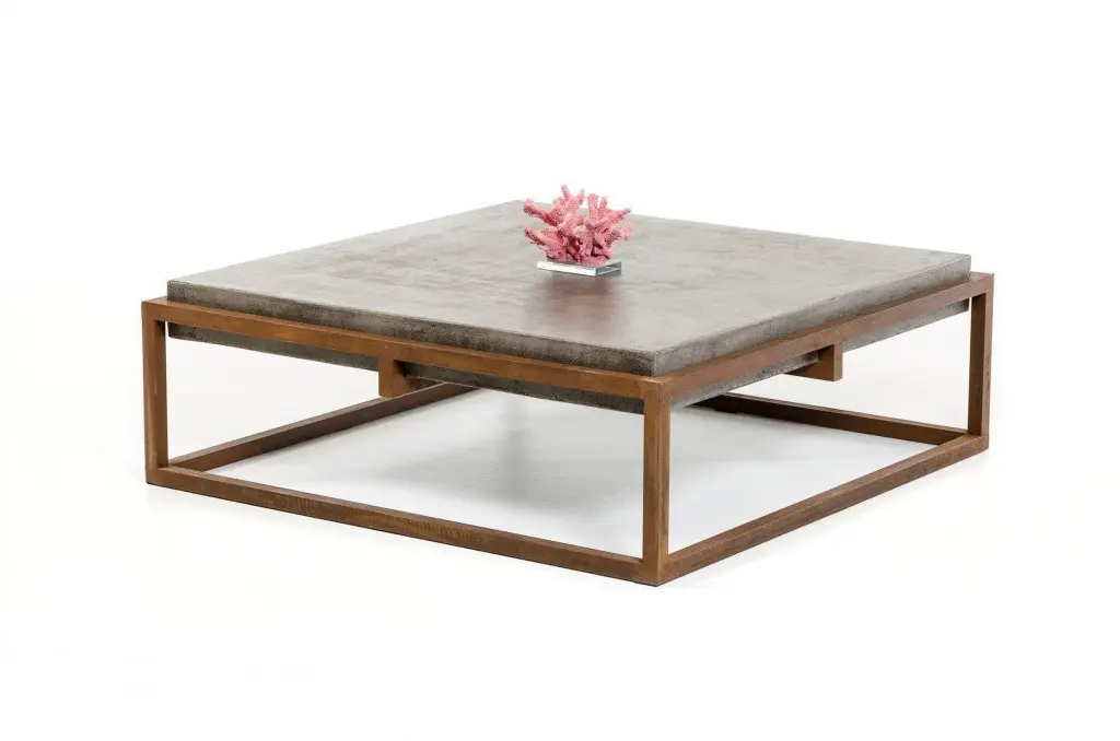 Shepard Concrete Coffee Table Modern Industrial Design Go Green Woods