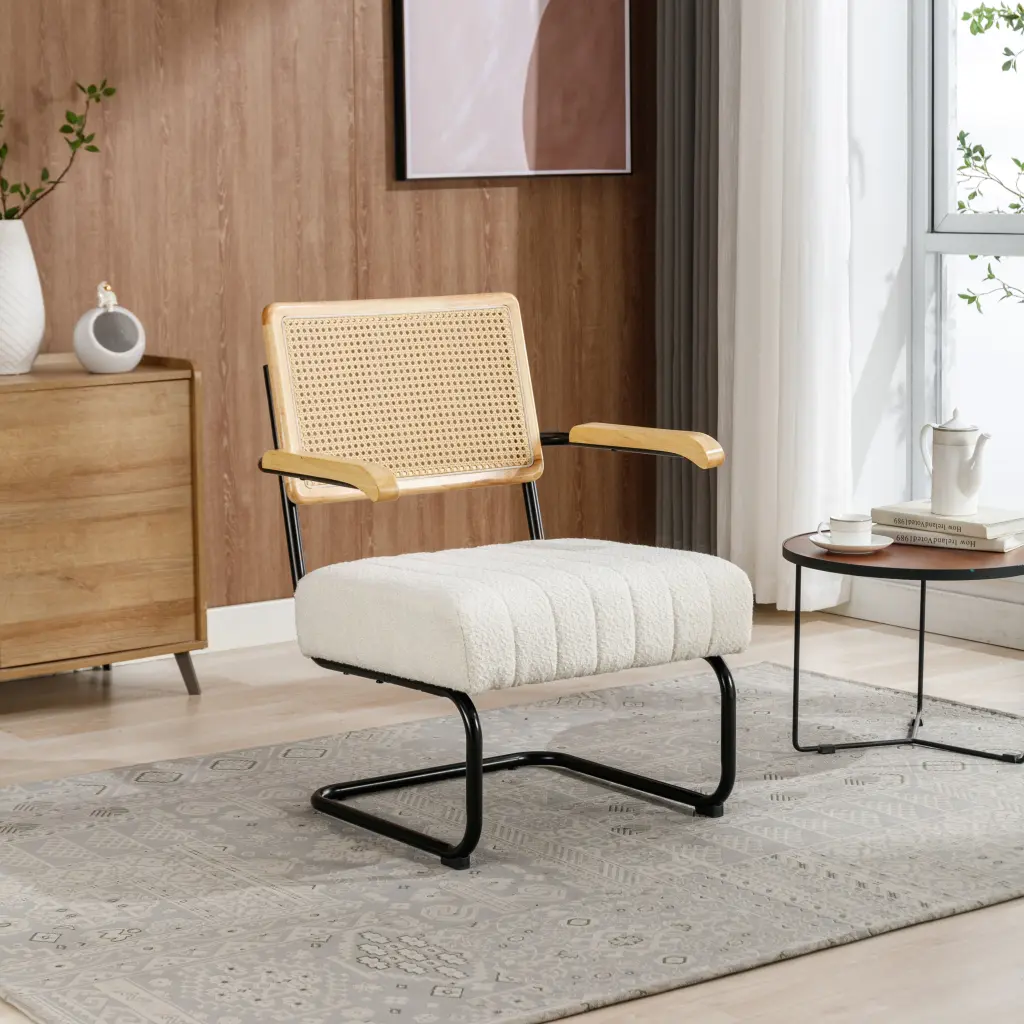 Coolmore Accent Chair Modern Industrial Slant Armchair Metallic Frame w1539 coolmore