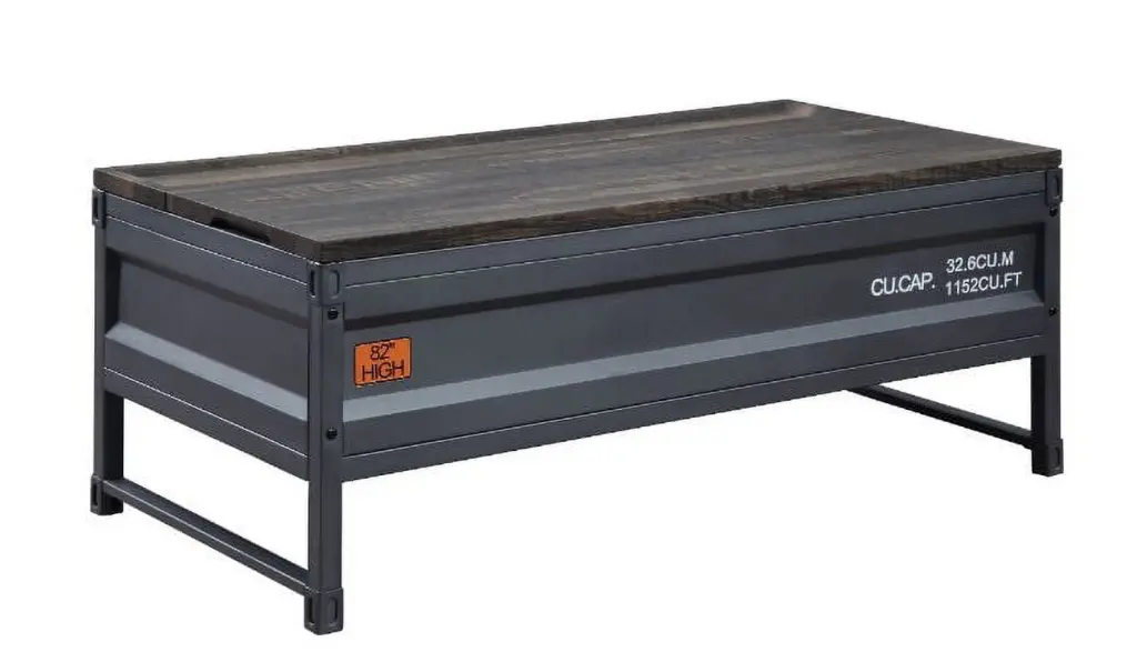 Cargo Coffee Table Industrial Style Living Room Furniture