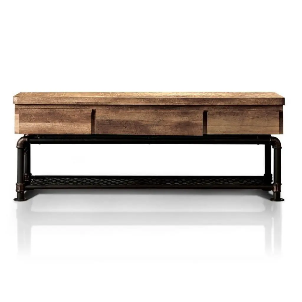Bowery Hill Industrial 60 TV Stand Antique Black