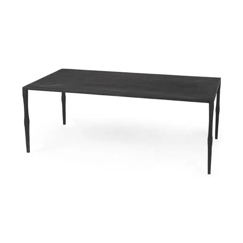 Minimal Iron Rectangular Coffee Table Black Fancy Fixtures