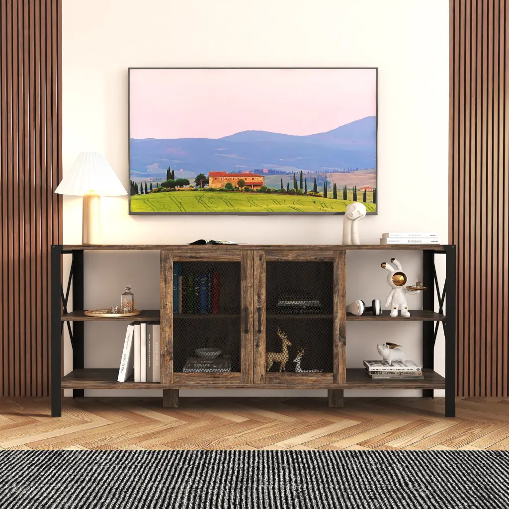Industrial TV Stand Living Room and Bedroom Furniture joysource furniture