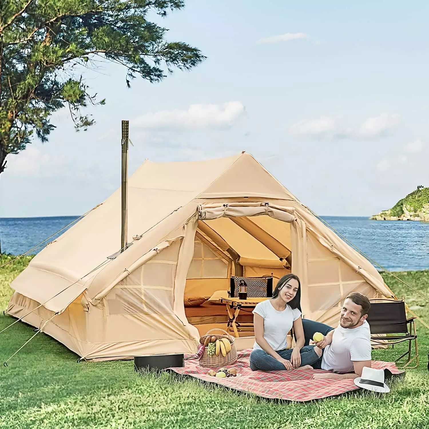 EROMMY Inflatable Waterproof Camping Cabin Tent Pump - 7x10x6.5 inch 10