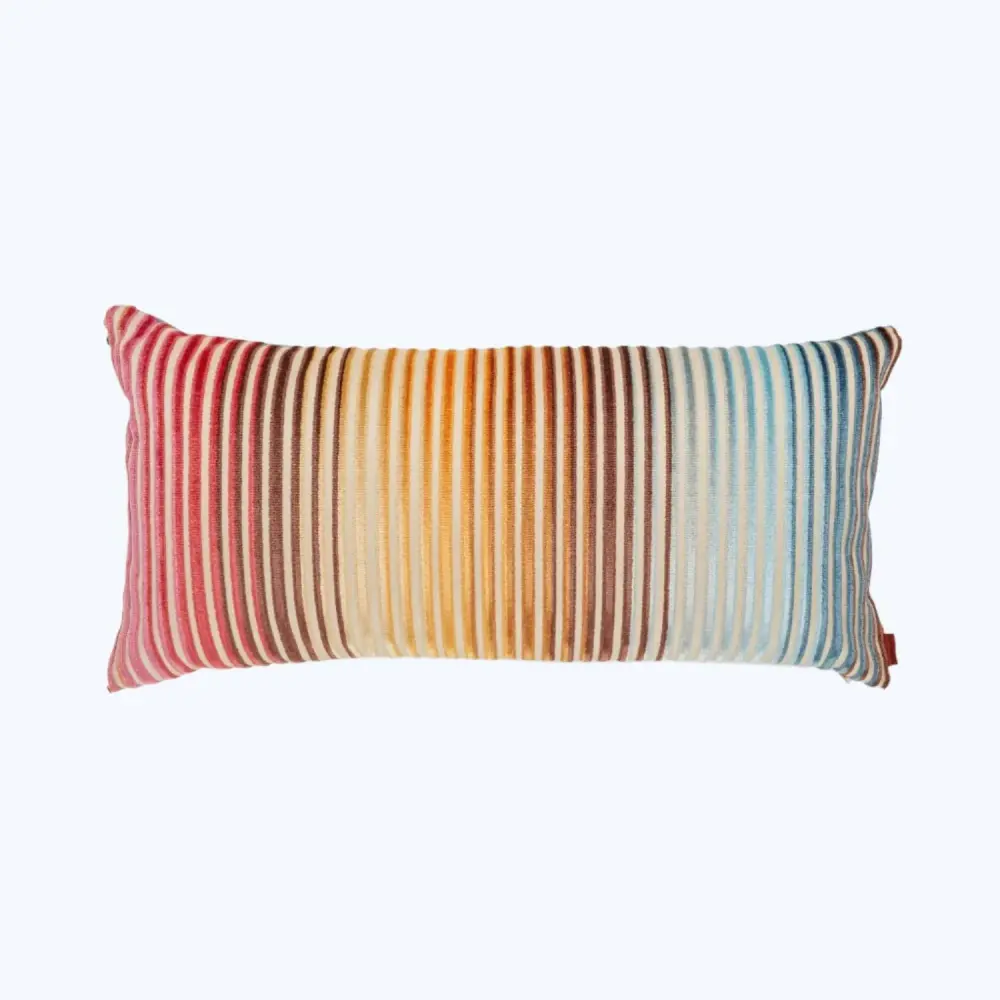 Embroidered Jacaranda Lumbar Pillow
