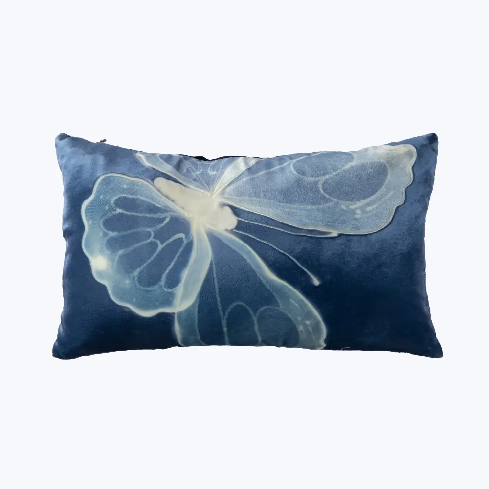 Hypoallergenic Organic Monarch Twilight on Twilight Lumbar Pillow