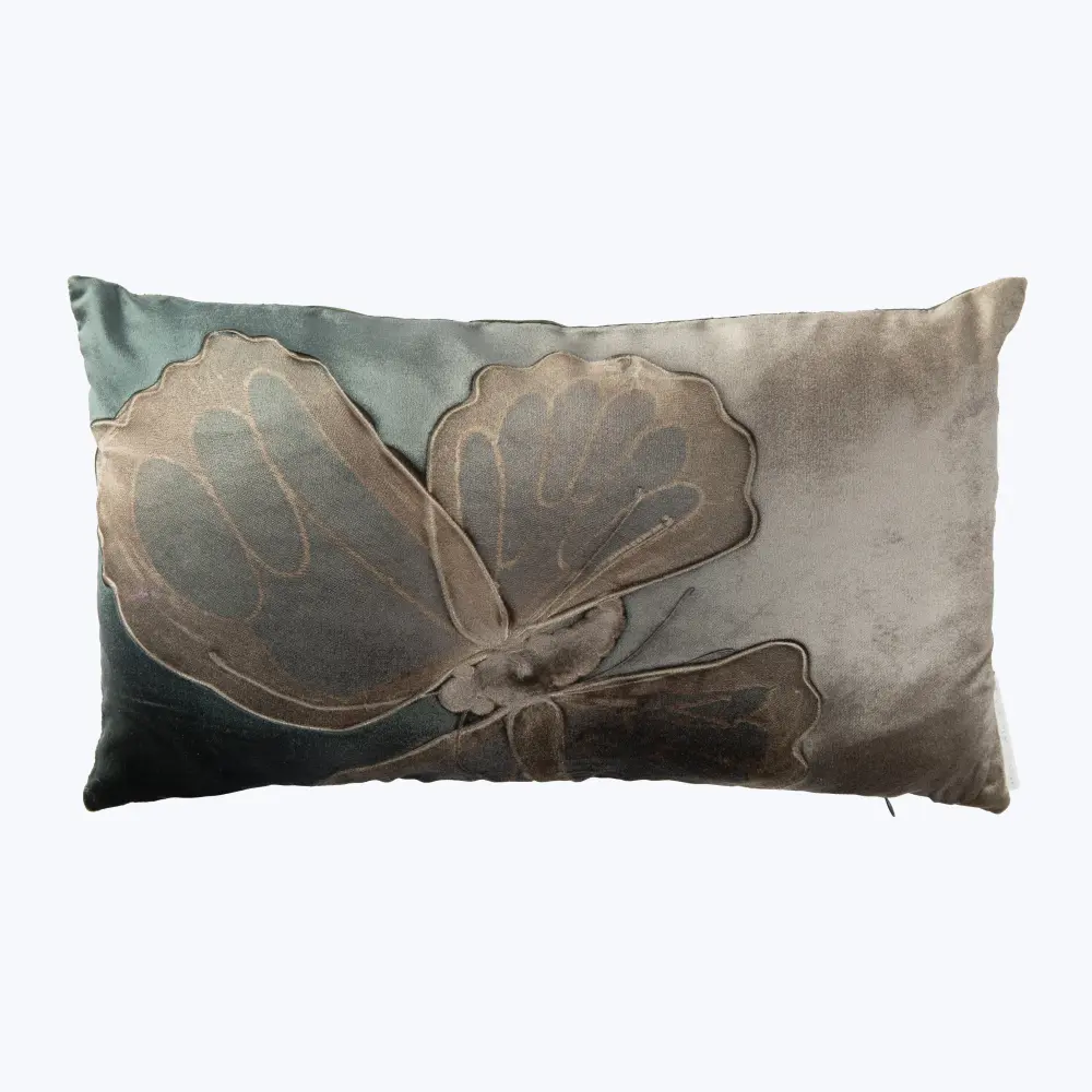 Ombre Monarch Lumbar Pillow, Malachite