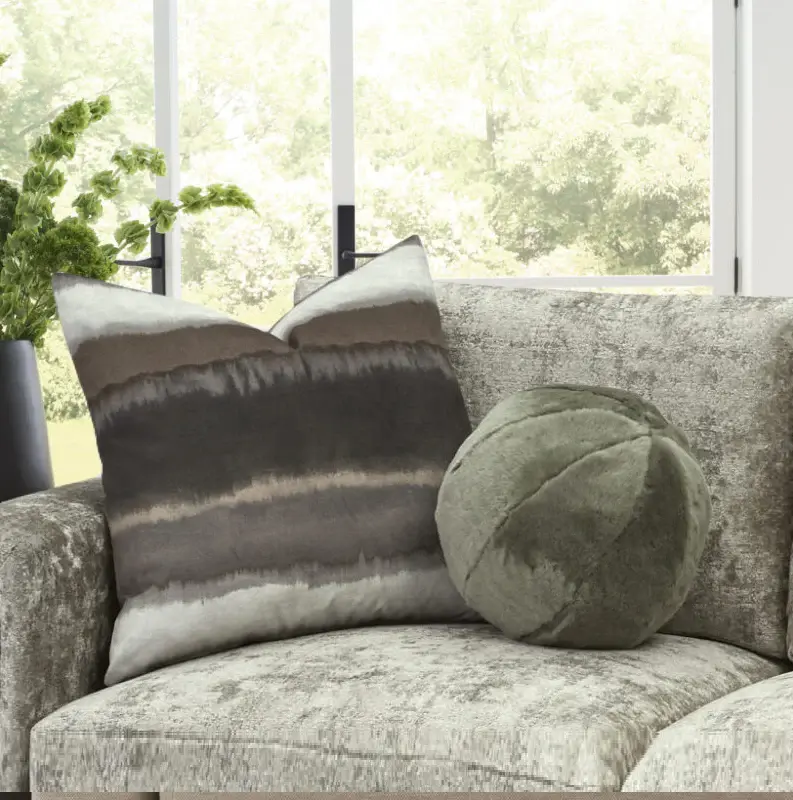 Velvet Haze Olive Pillow