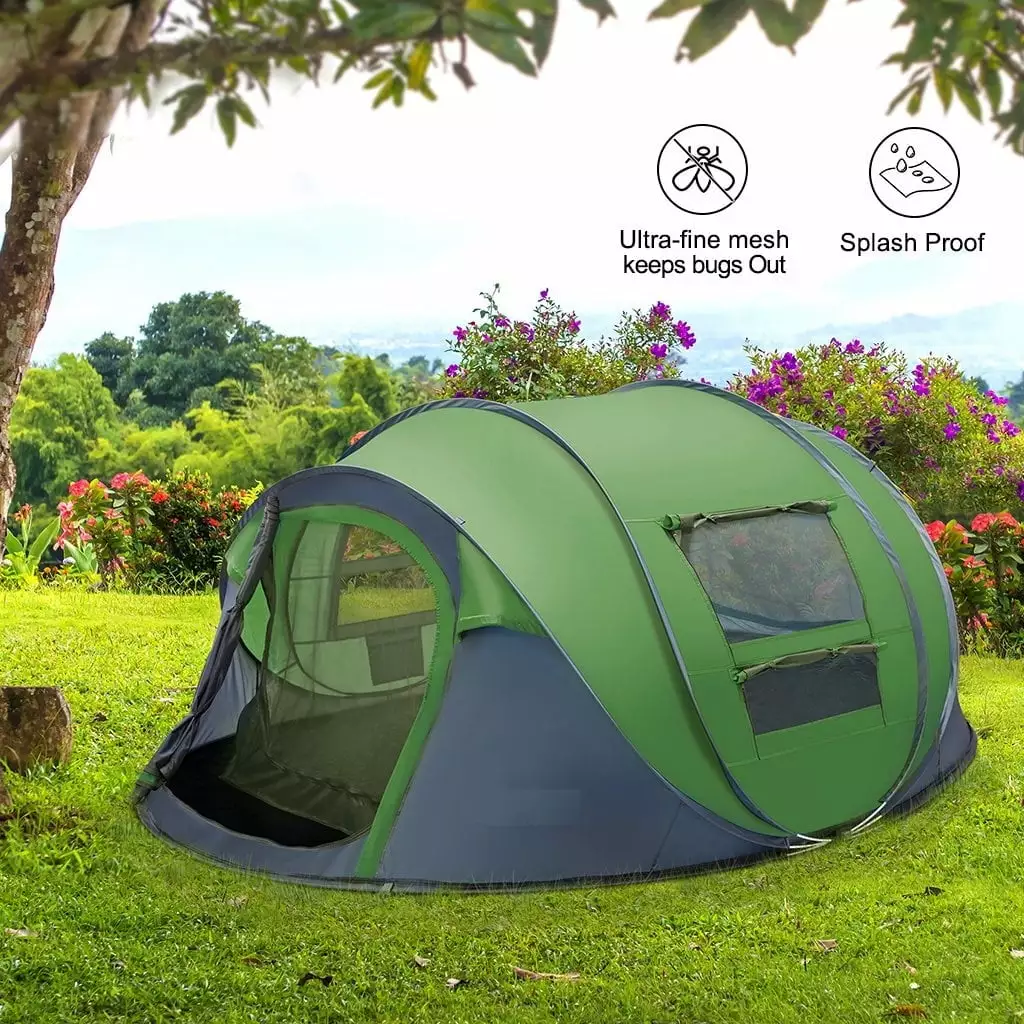 2024 Latest 4 Person Easy Up Tent Waterproof Automatic Setup Family Camping