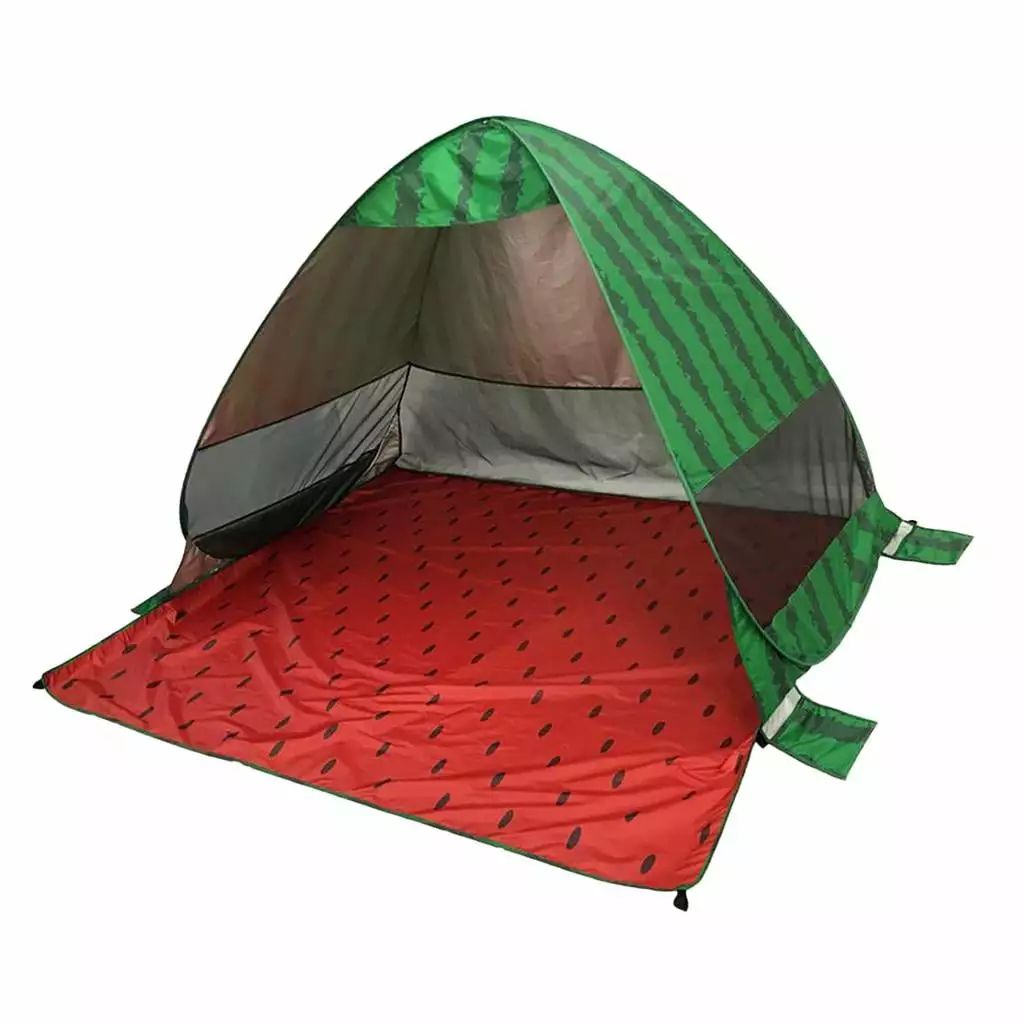 Automatic Instant Tent Camping Canopy Cabana Set Seconds Setup Watermelon Design Outdoor