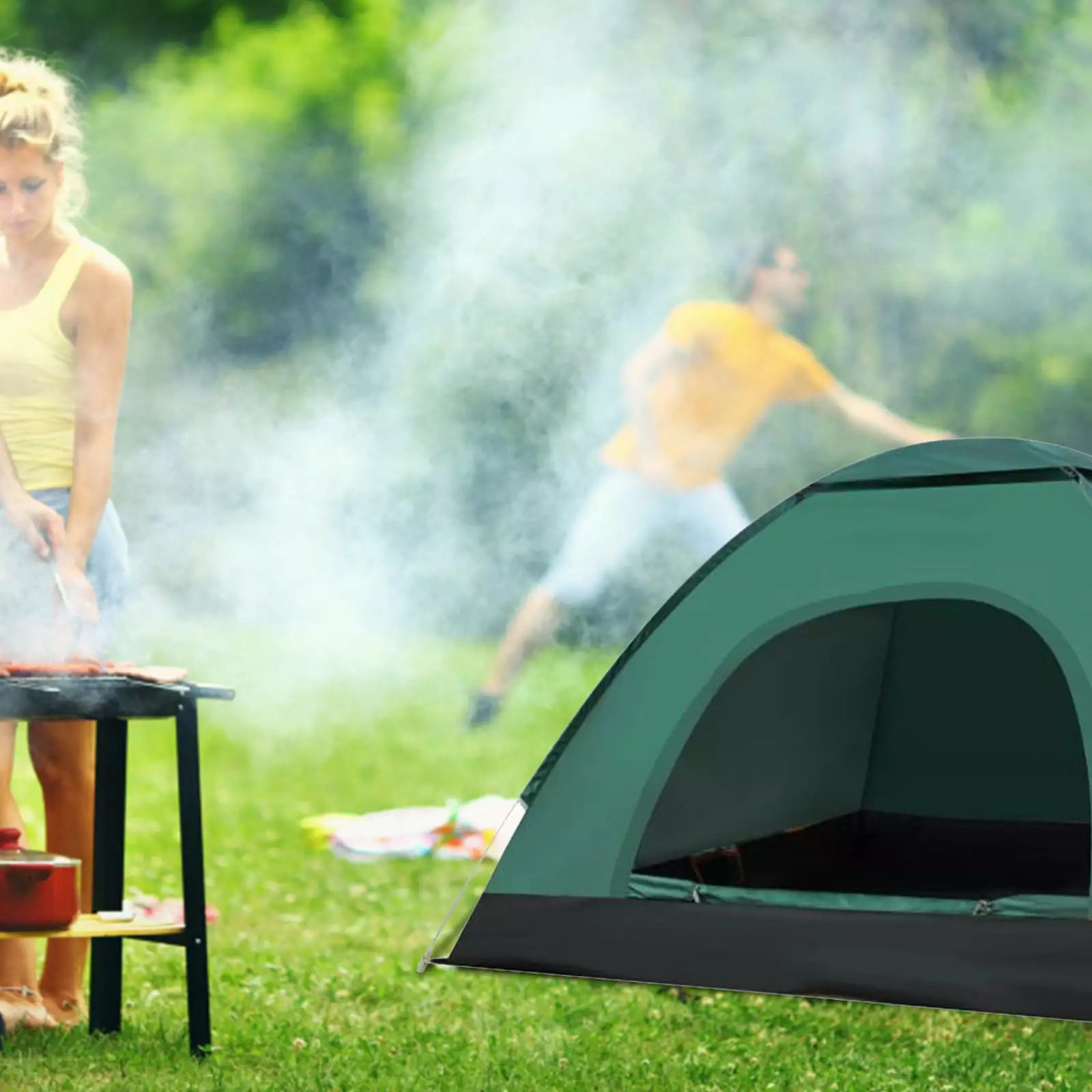 Azrian Instant Automatic Expansion Lightweight Camping Tent - Easy Set Up Family Travel Tent Portable Backpacking Ultralig...