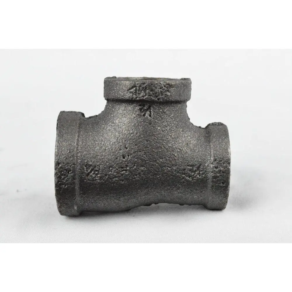 1-1/2" X 1-1/2" X 1" DOMESTIC MIDNIGHT MALLEABLE IRON REDUCING TEE-USA