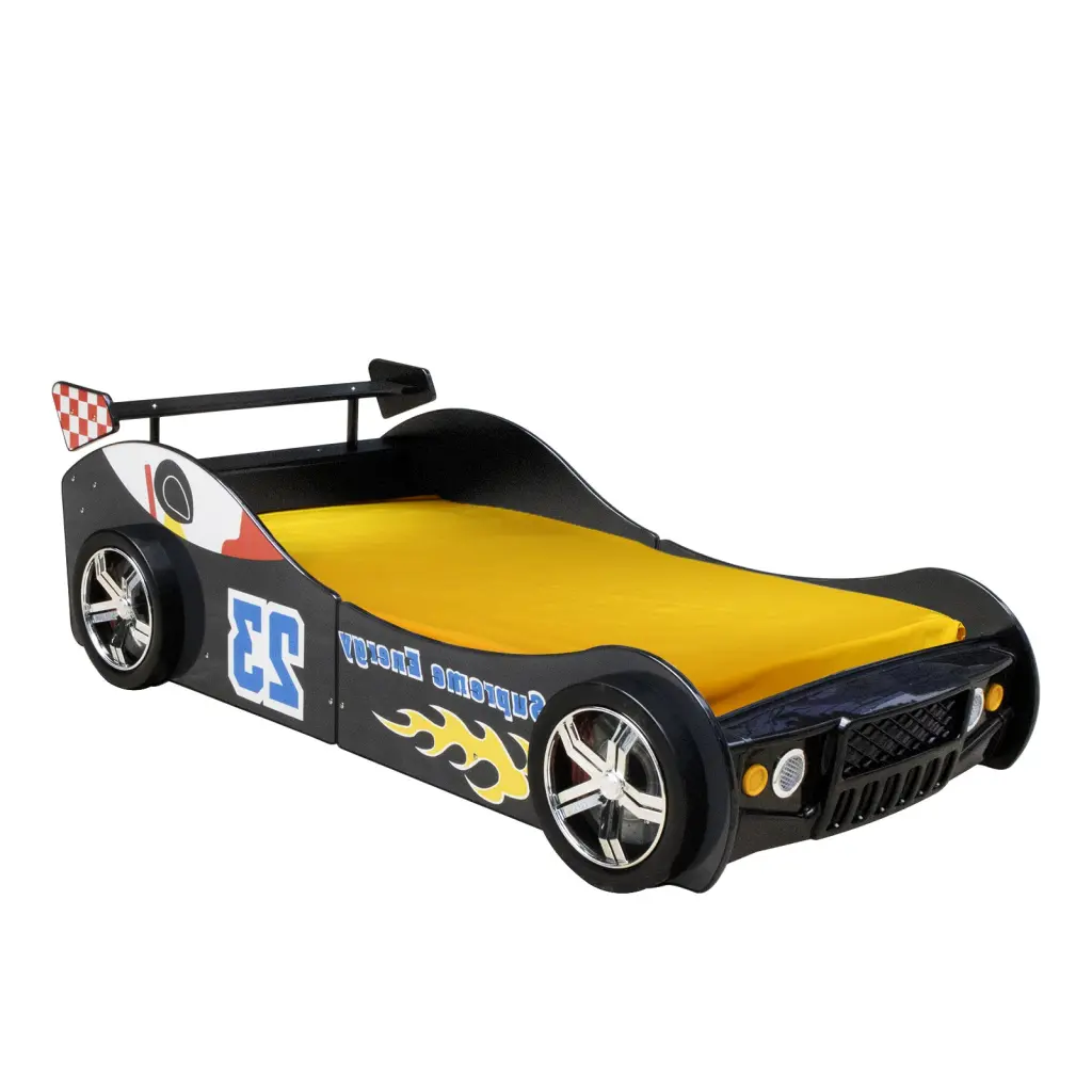 Supreme Energy Racing Car Bed Black MDF bumpkin-craft.
