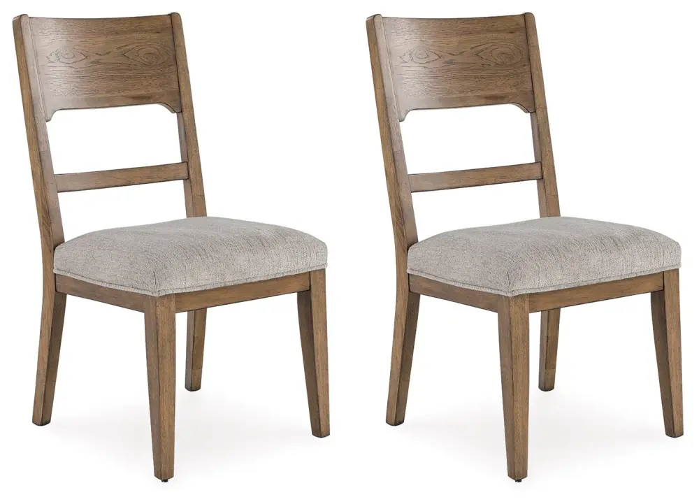 Cabalynn - Dining Uph Side Chair (Set 2) - Oatmeal / Light Espresso