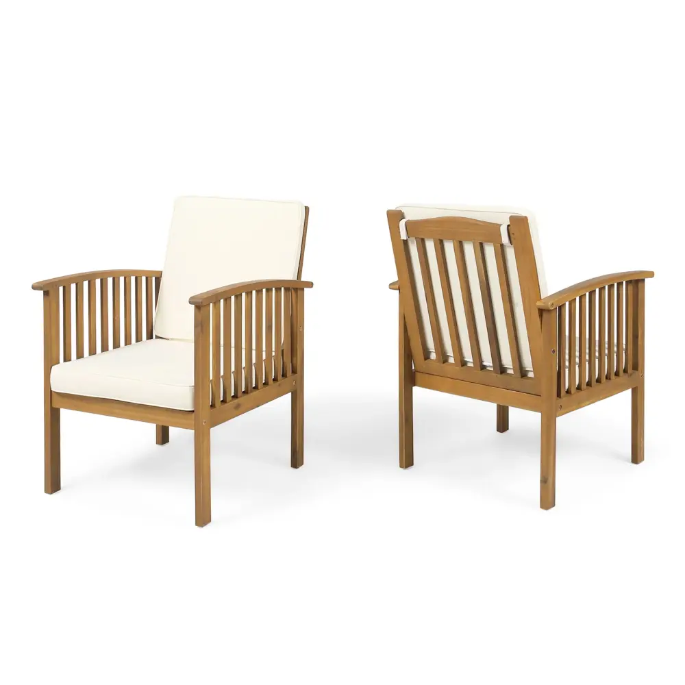 Casa - Acacia Club Chair Coastal Classic Outdoor Seating, Water-resistant Fabric