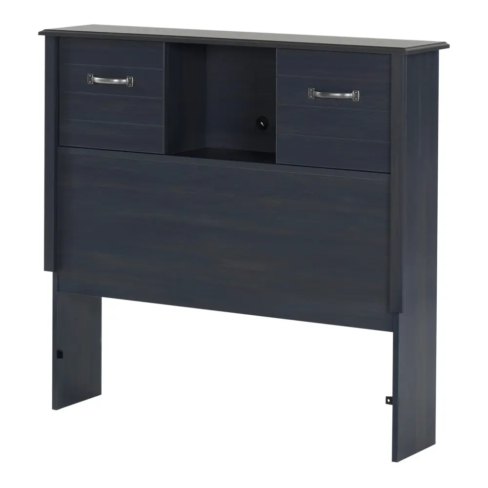 Twin Bookcase Headboard Doors - Ulysses Blueberry