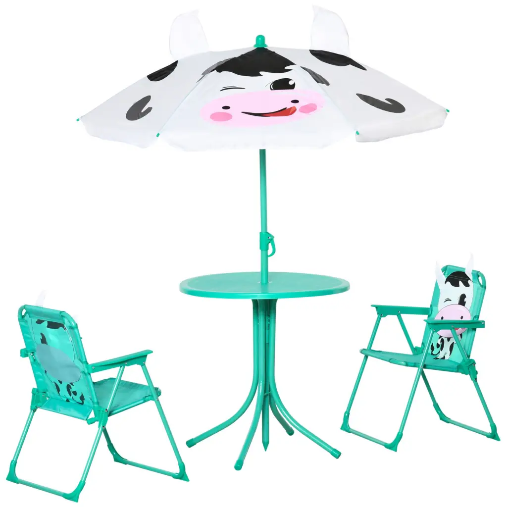 Kids Table And Chair Set, Outdoor Folding Garden Home Decor Picnic Table aosom business