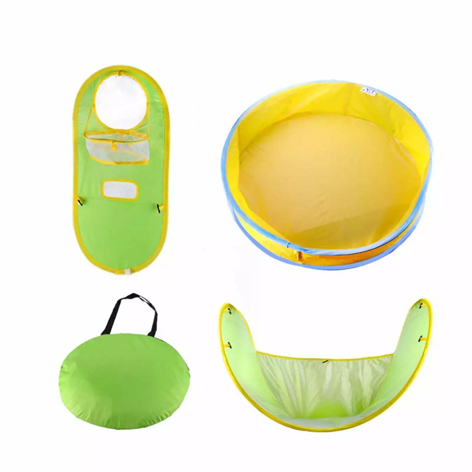 Kangnenghuishiye Beach Tent Portable Play Tent Paddling Pool Automatic Speed Open Children Swimming Pool Multicolor