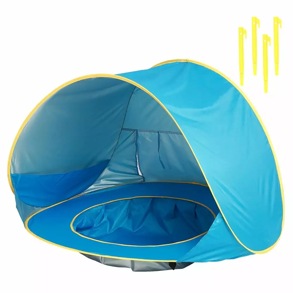 Waroomhouse Kid Tent Easy Setup Portable 1-2 Person Children Camping Tent Wear-resistant Outdoor Play Tent