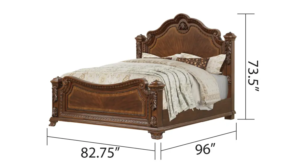Traditional Style 5 Pc King Bedroom Set Intricate Timber Carvings galaxy home furnishings