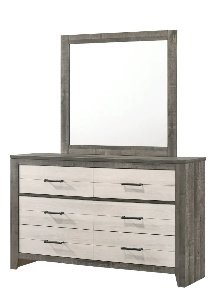 Rhett Gown White Wood Bed crown mark inc