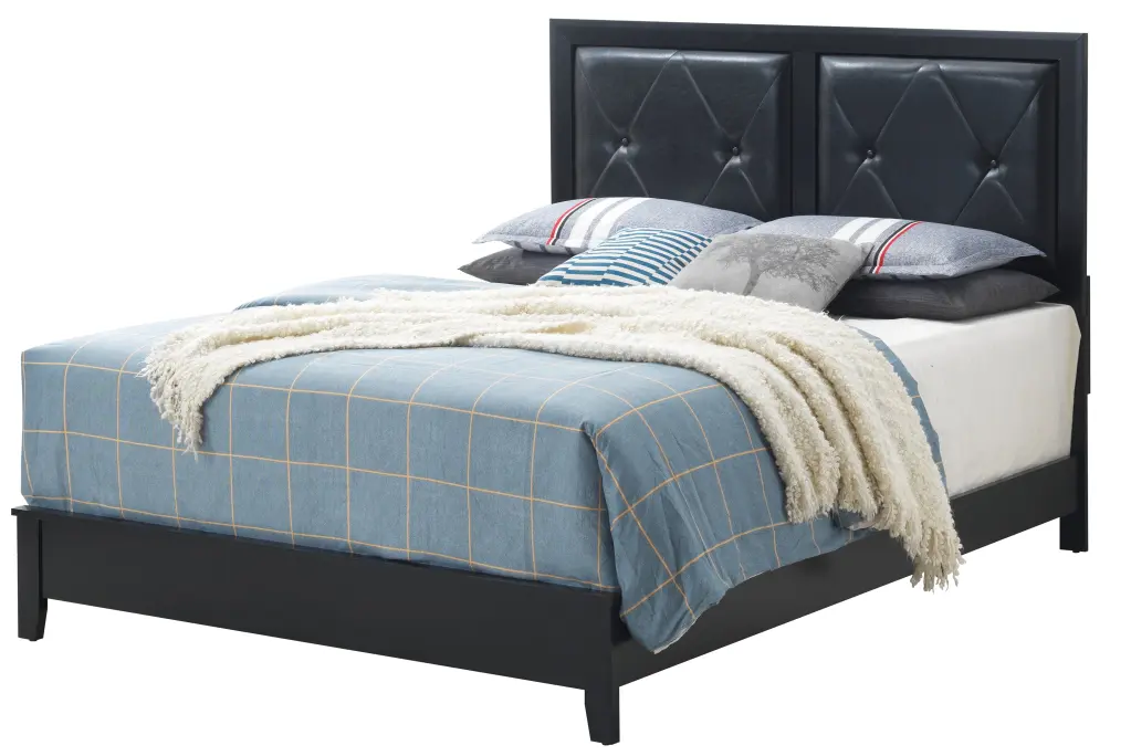 Primo G1336A KB King Bed Black Black MDF glory furniture
