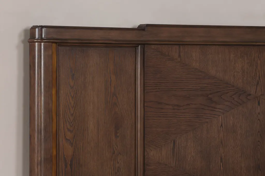 Milan King Bed Dark Brown King Dark Brown Wood steve silver furniture