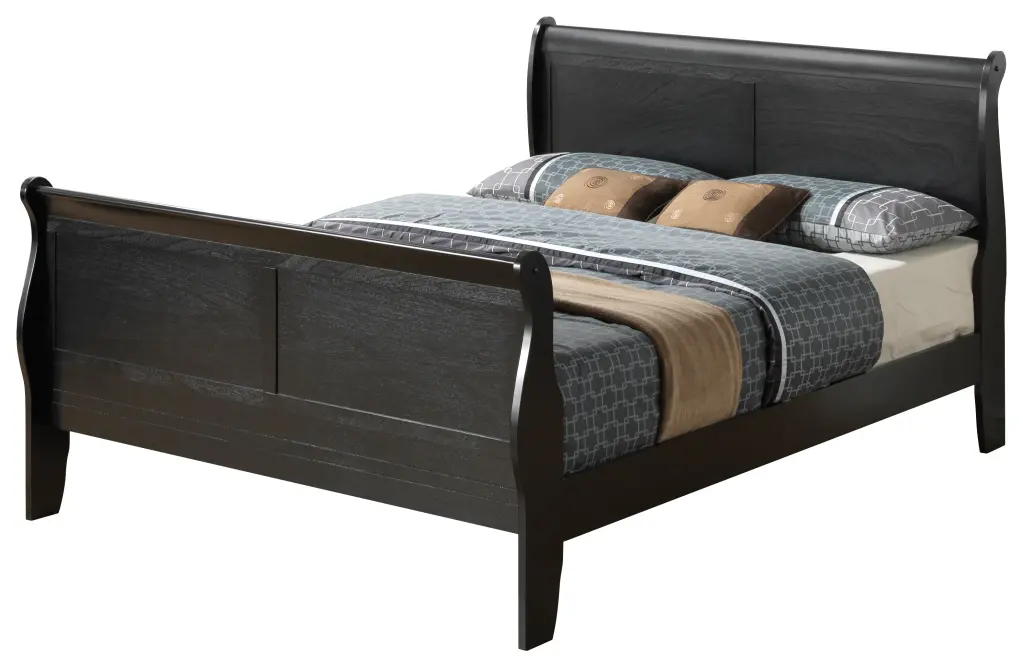 Louis Phillipe G3150A King Bed Black Particle Board Frame glory furniture