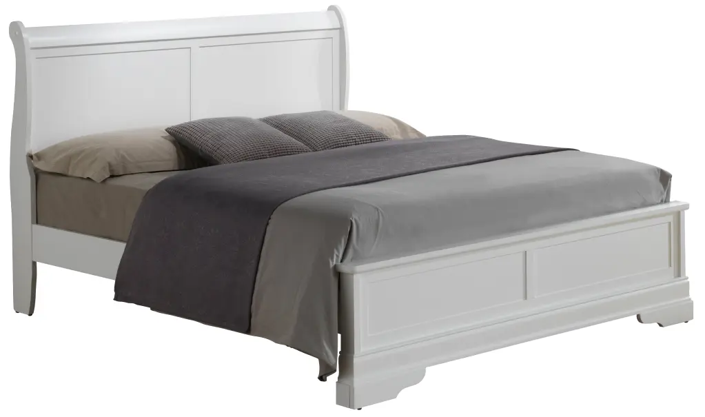 Louis Phillipe G3190E KB3 King Bed White Particle Board glory furniture