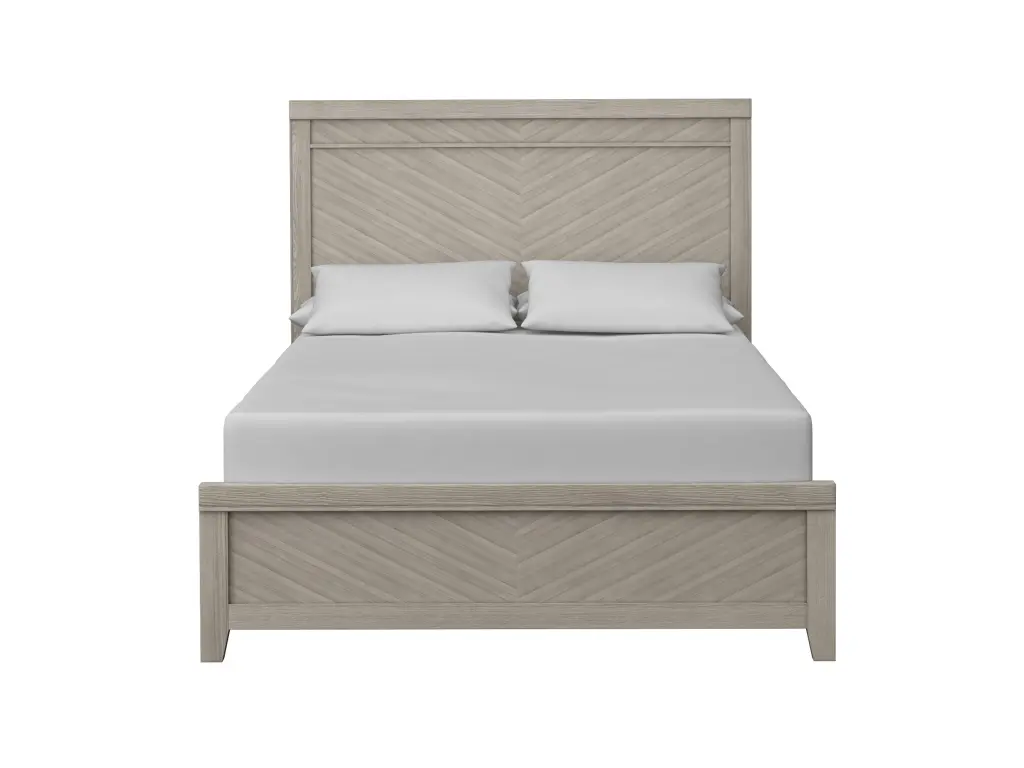 King Bed Light Gray Solid Timber MDF Frame Sturdy Support ihomefurnishings