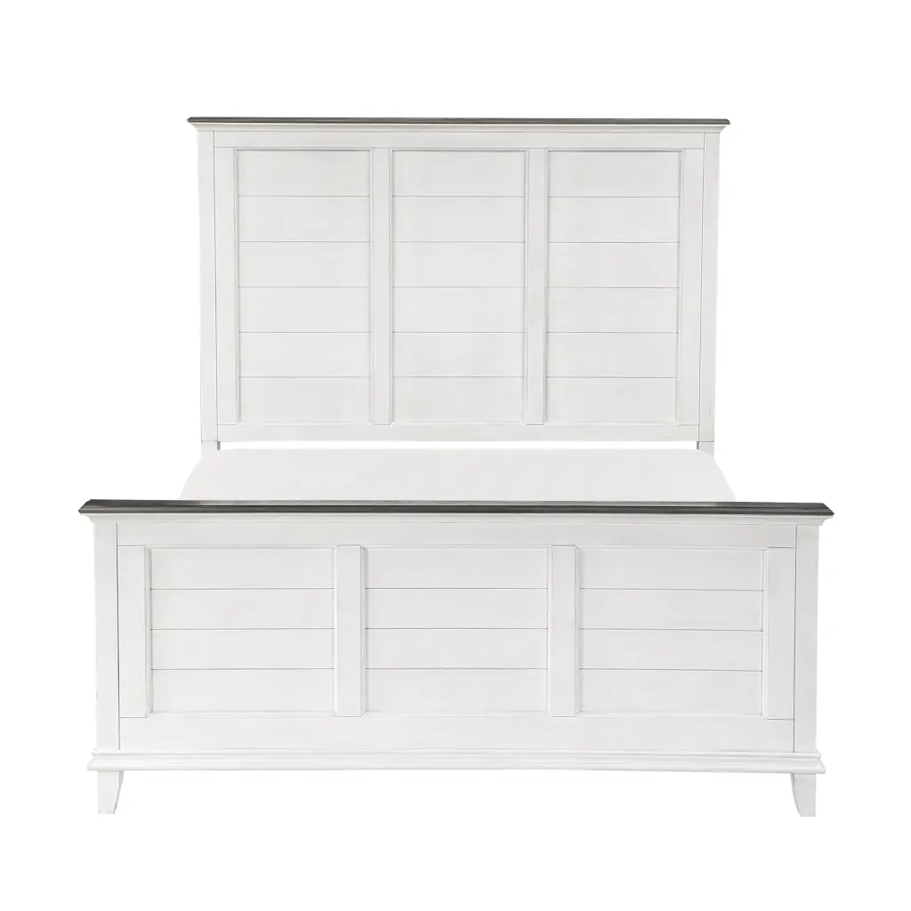 Classic Antique White Finish King Bed Farmhouse Style Bedroom Furniture kanepe