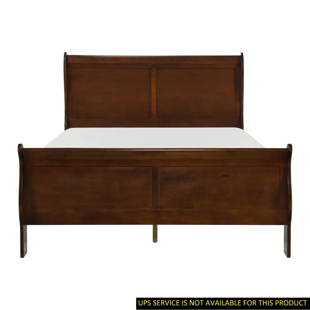 Classic Louis Philippe Style Eastern King Bed Brown Cherry Finish kanepe