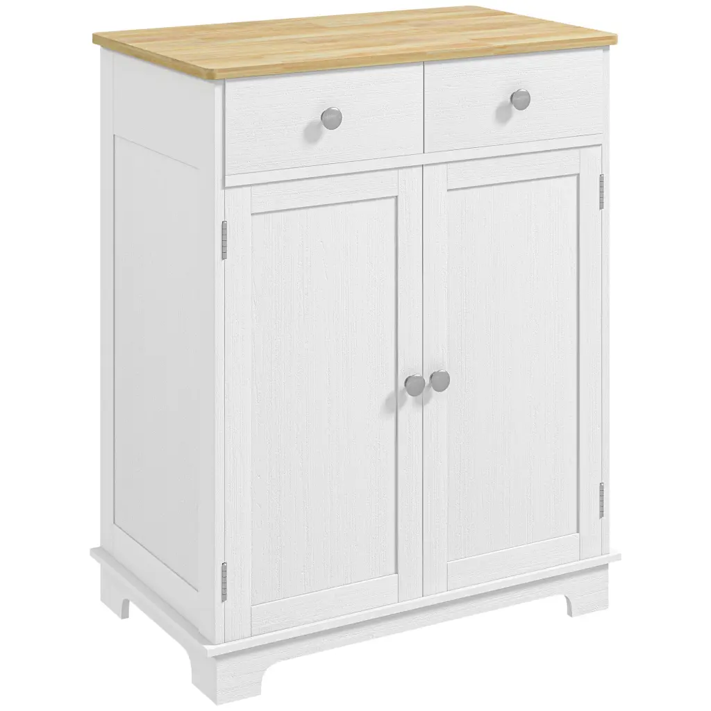 Homcom Sideboard Solid Wood Countertop Modern Kitchen Storage Ca aosom business