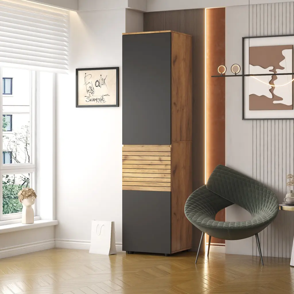 Freestanding Cabinet Customizable Shelves And Two Doors Kitchen Storage joysource furniture