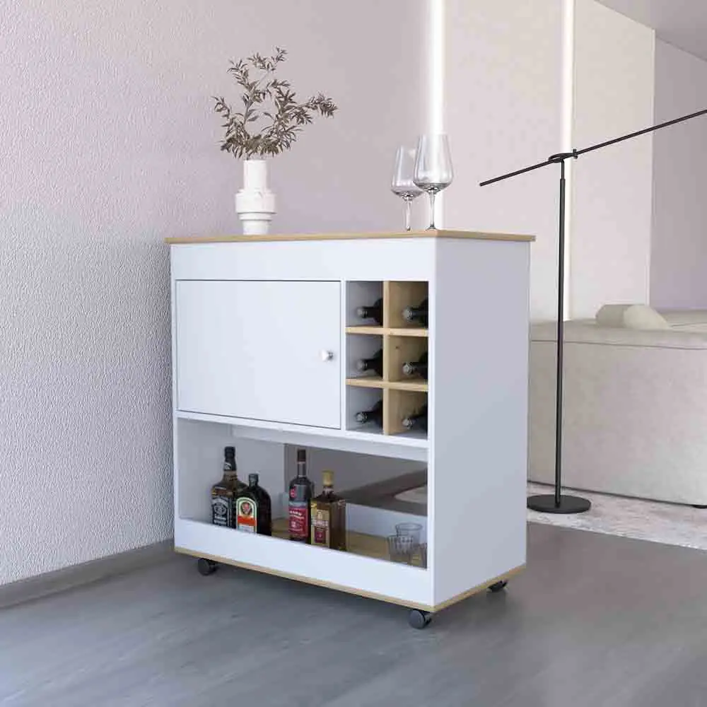 37 Inch Light Oak White Bar Coffee Shopping Basket Kitchen Living Room Cabinet rta muebles colombia