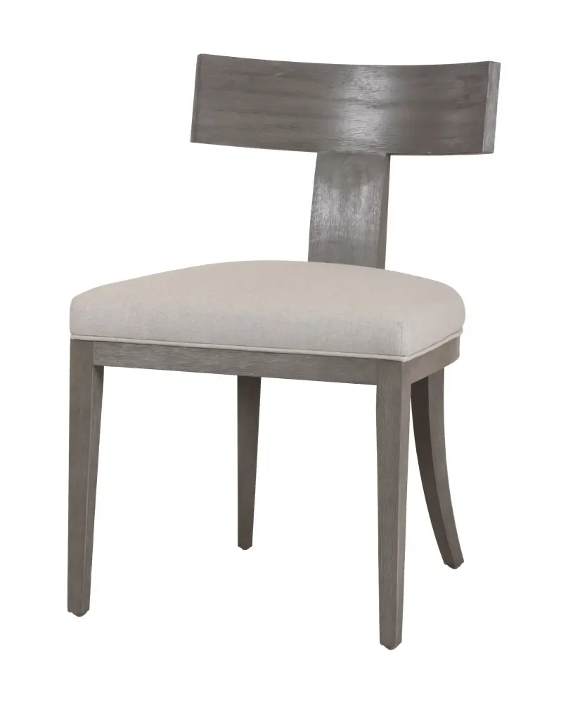 Modrest Fabien - Mid-Century Modern Buff Linen + Grey Wash Dining Chair (Set 2)
