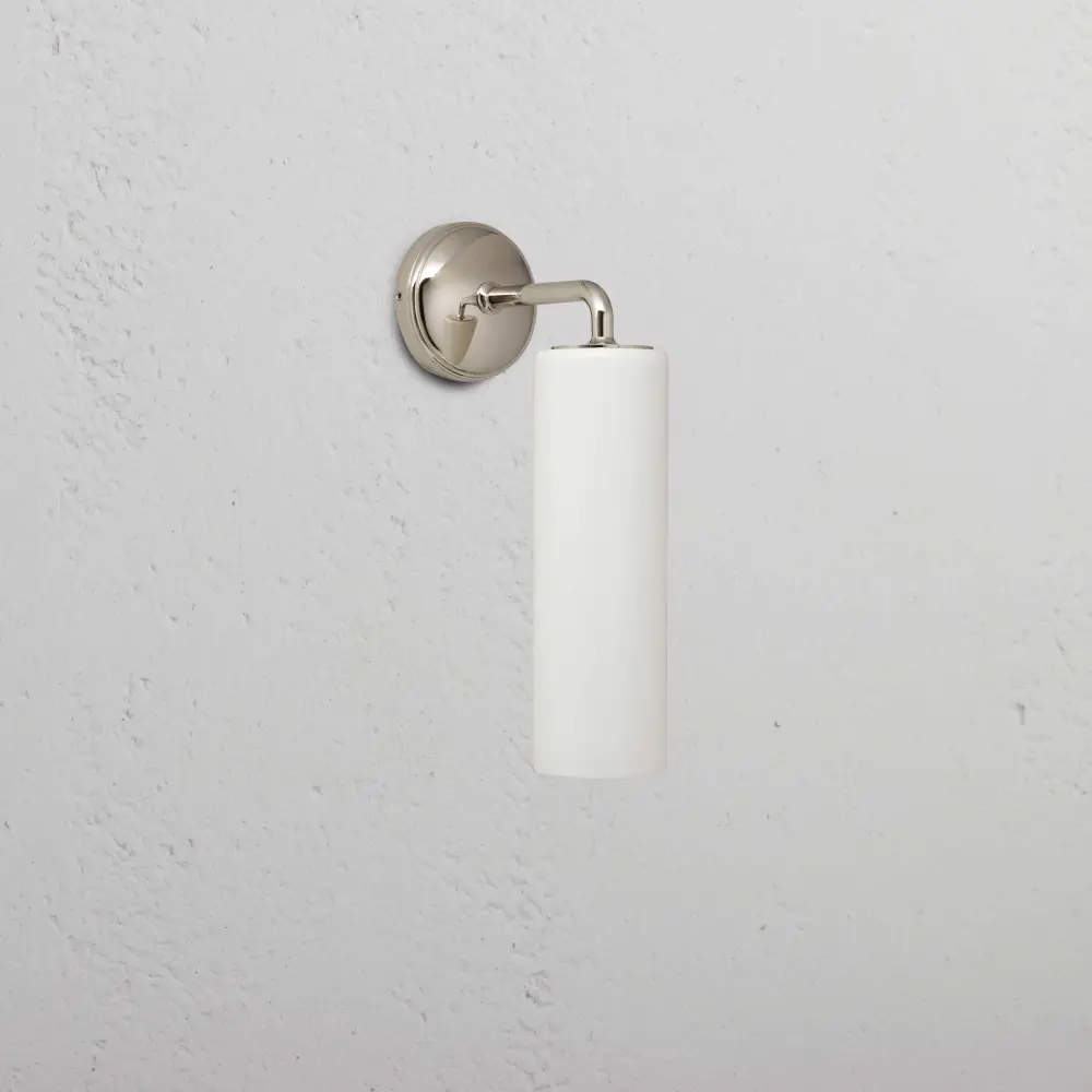 Claremont Small Wall Light Fine Porcelain - Smooth Nickel