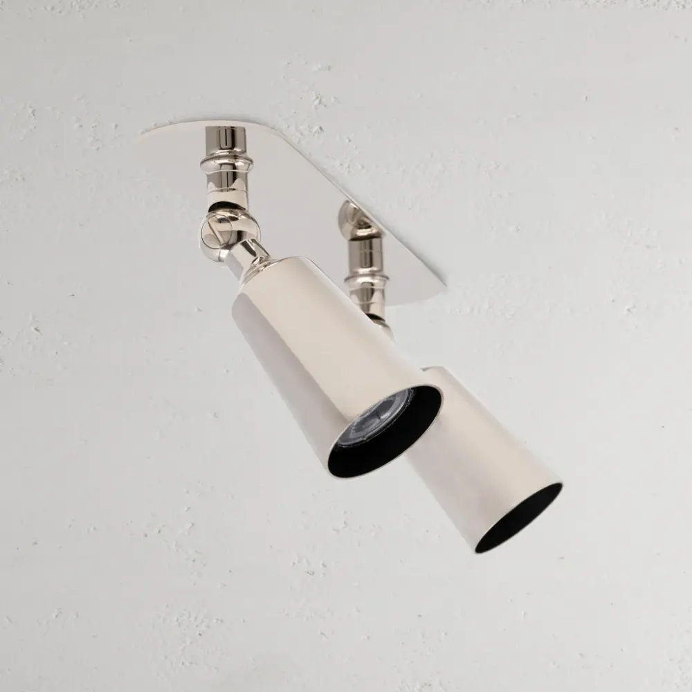 Perryn Petite Double Spotlight (35mm) - Polished Nickel