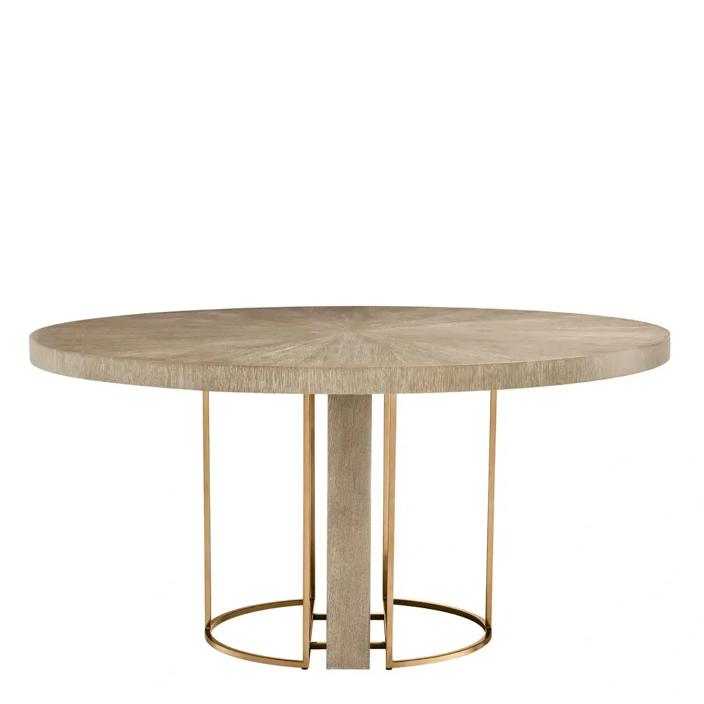Remington Round Dining Table - Washed Oak Veneer / Little Smoothies & Shakes