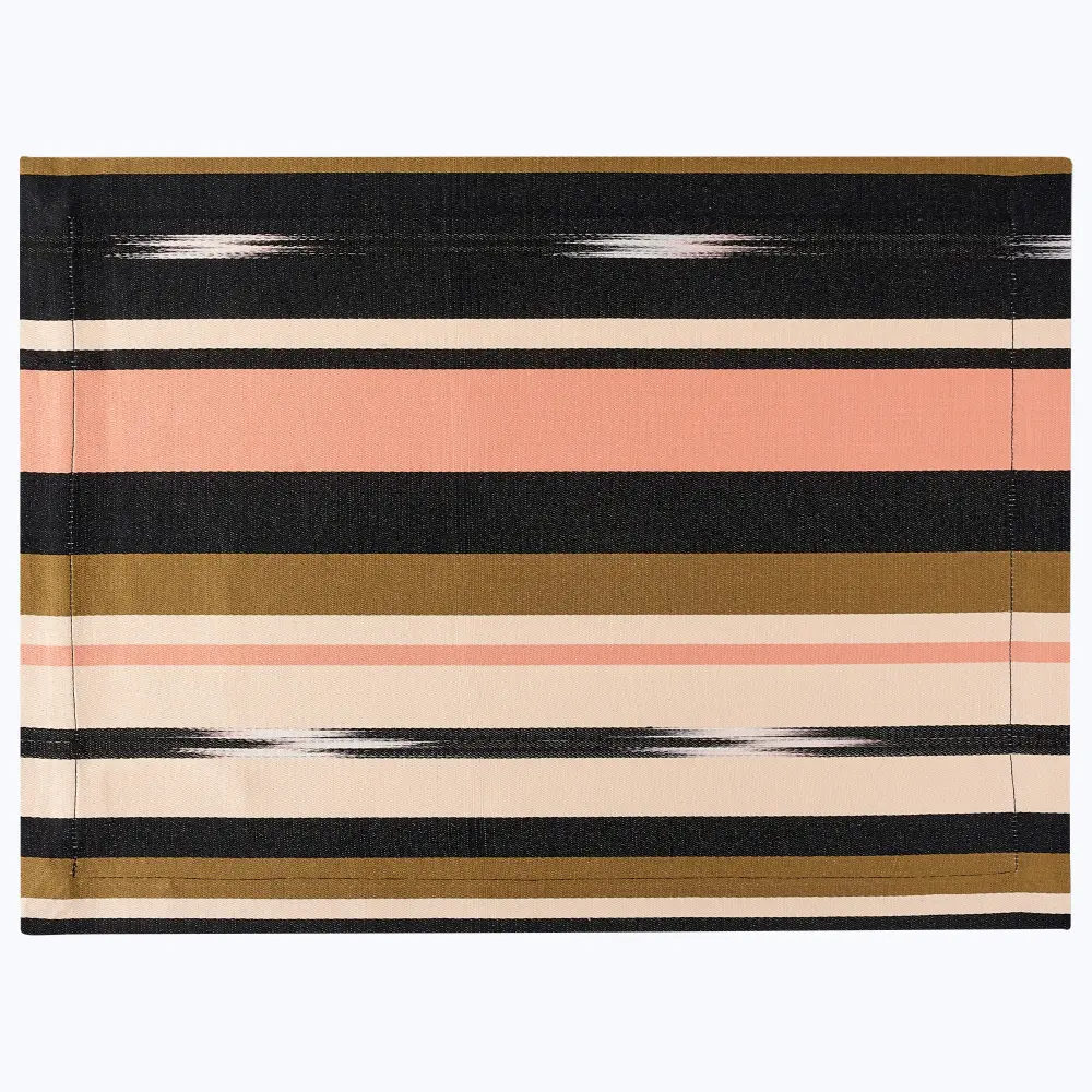 Multicolored Kutnu Placemat Navy Stripe