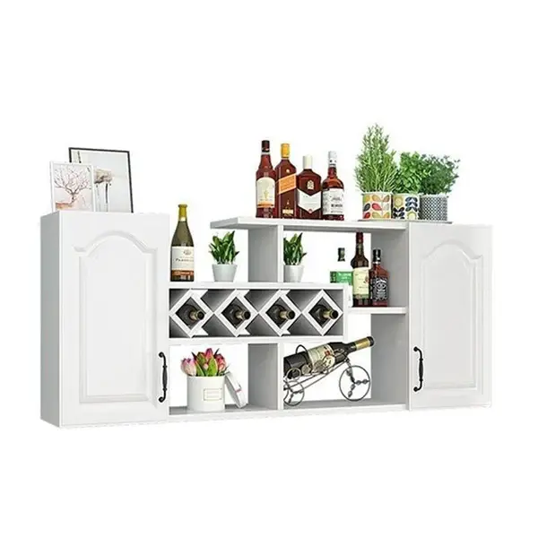 Wall Mounted Present-day Wine Rack Wood Wine Rack Shelf Kitchen
