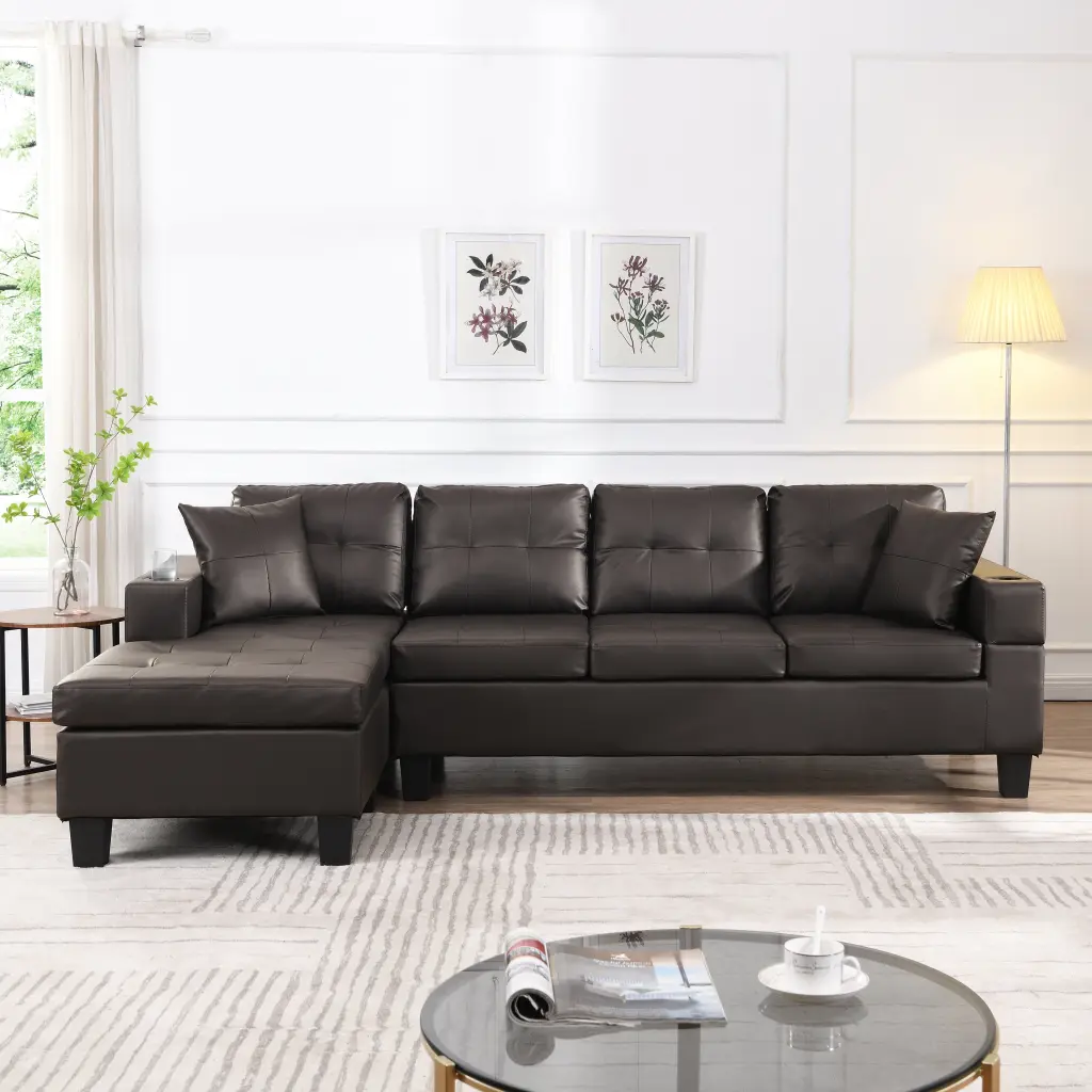 Sectional Sofa Set Living Room L Influence Chaise Lounge Cup Holders civilfurniture