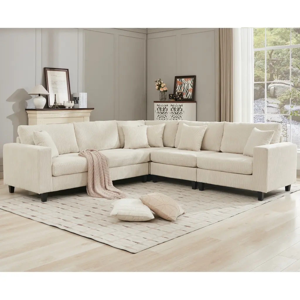 Oversized Modular Sectional Sofa Set, L-Shaped Couch Packaging Upgrade wf-furniture