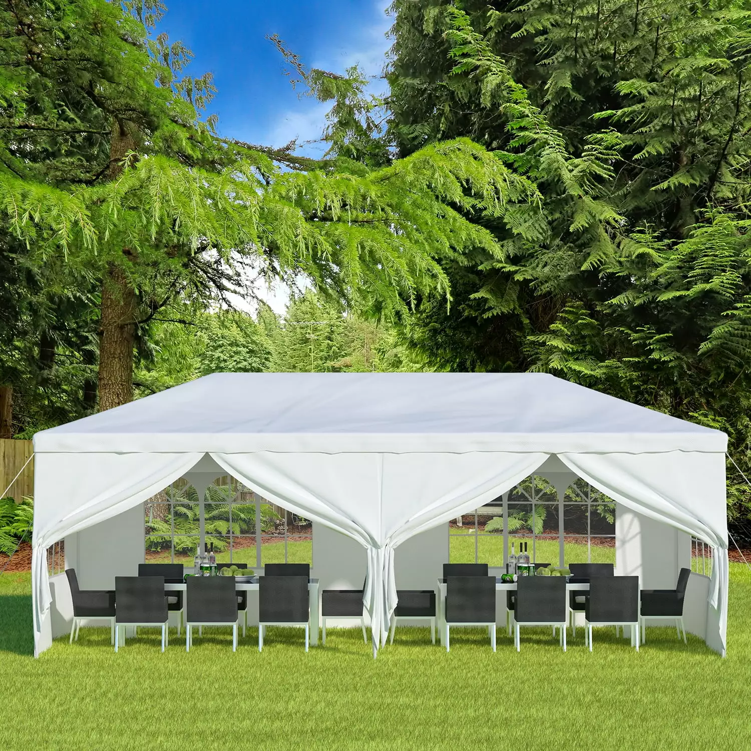 10x20 Outdoor White Party Tent Side Walls Weddings and Events 10