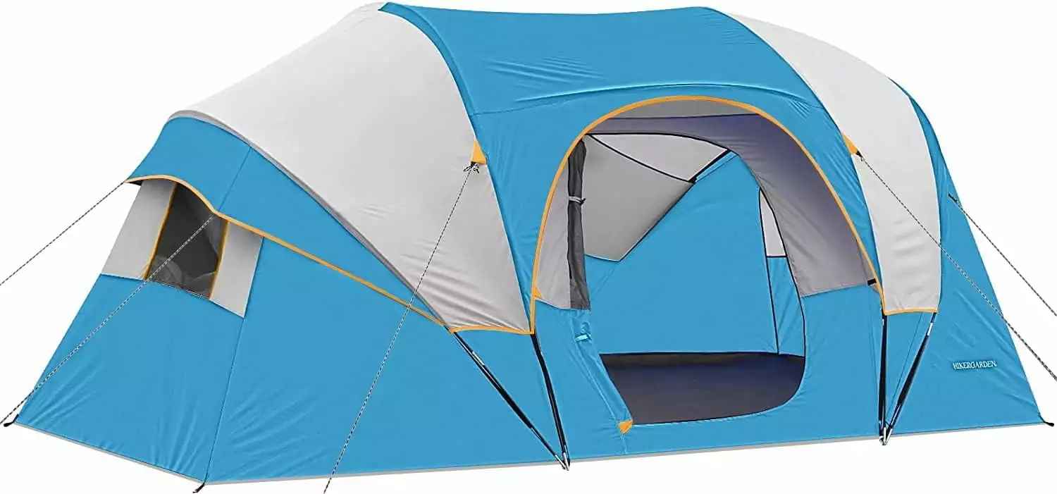 10 Person Camping Tent Portable Easy Set Up Family Tent Windproof Dome Tent